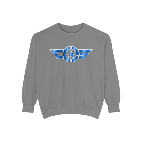 Aviator Star Sweatshirt — Vintage Blue Wing Emblem Crewneck