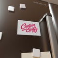 CAPTAIN SPIFFY CLASSIC RECTANGLE MAGNET - WHITE / PINK