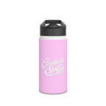 CAPTAIN SPIFFY PINK STAINLESS STEEL KIDS WATER BOTTLE