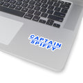 CAPTAIN SPIFFY STANDARD STICKER - WHITE / BLUE