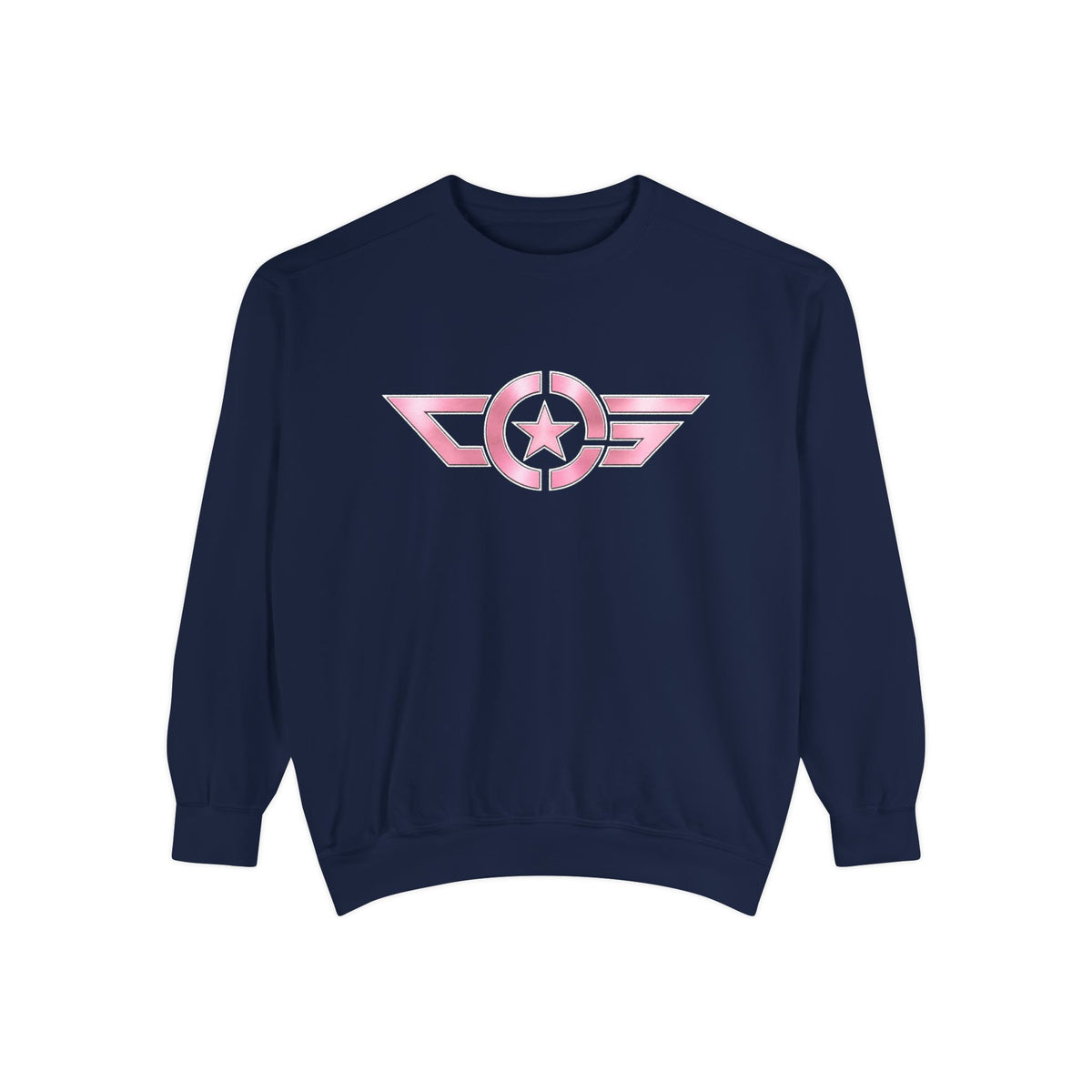 CAPTAIN SPIFFY AVIATOR PINK CENTER SWEATSHIRT - WOMEN'S