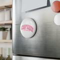 CAPTAIN SPIFFY RETRO PINK BUTTON MAGNET