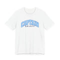CAPTAIN SPIFFY RETRO BLUE PLAID T SHIRT - WOMEN'S