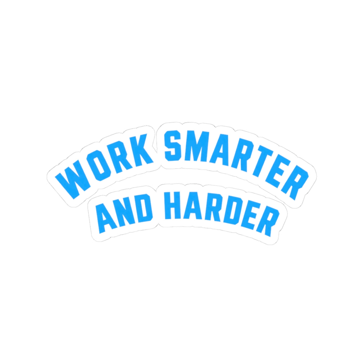 CAPTAIN SPIFFY MOTTO STICKER - WHITE / BLUE