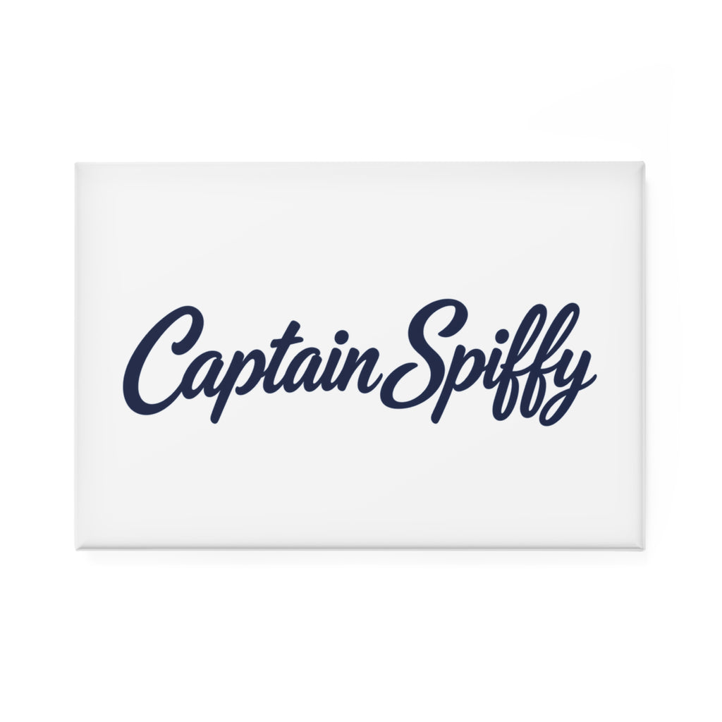 CAPTAIN SPIFFY CLASSIC RECTANGLE MAGNET - WHITE / BLUE