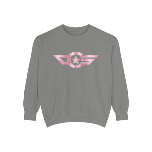 CAPTAIN SPIFFY AVIATOR PINK CENTER SWEATSHIRT - WOMEN'S