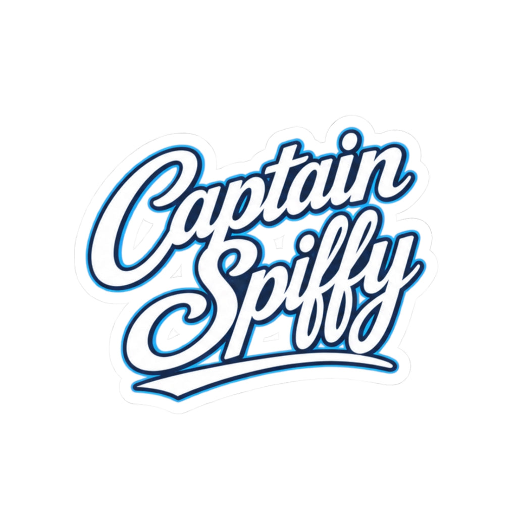 CAPTAIN SPIFFY CLASSIC STICKER - WHITE / BLUE