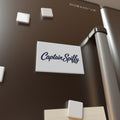 CAPTAIN SPIFFY CLASSIC RECTANGLE MAGNET - WHITE / BLUE